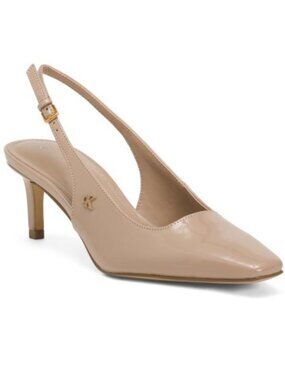 CALVIN KLEIN leather slingback pumps